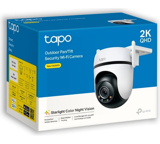 Уличная поворотная камера видеонаблюдения с поддержкой Wi-Fi TP-Link Tapo C520WS