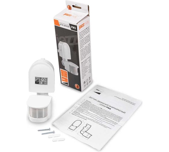 Датчик движения Jazzway PMS-IR 008 1200Вт 180 град. 12м WH белый IP44 5012899