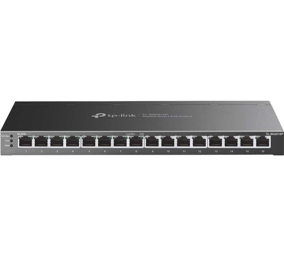 16-портовый гигабитный коммутатор TP-Link JetStream Smart с 8 портами PoE+ TL-SG2016P 1