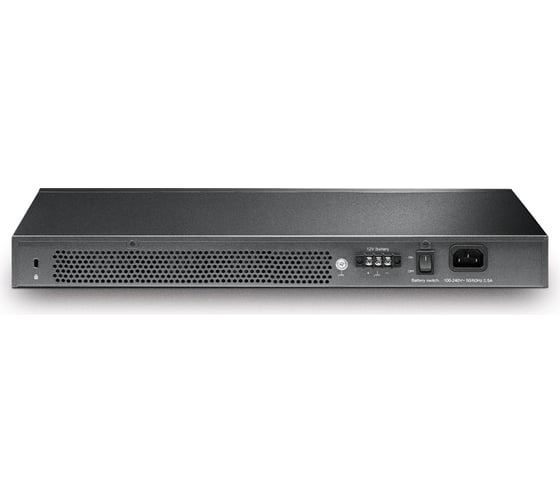 24 портовый гигабитный управляемый коммутатор TP-Link JetStream уровня 2+ с 4 слотами SFP+ 10GE и источником бесперебойного питания TL-SG3428X-UPS