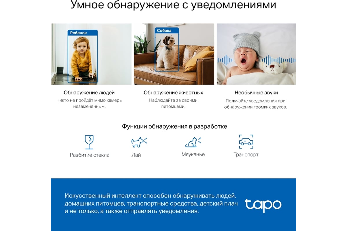 Домашняя поворотная Wi-Fi камера TP-Link Tapo C220