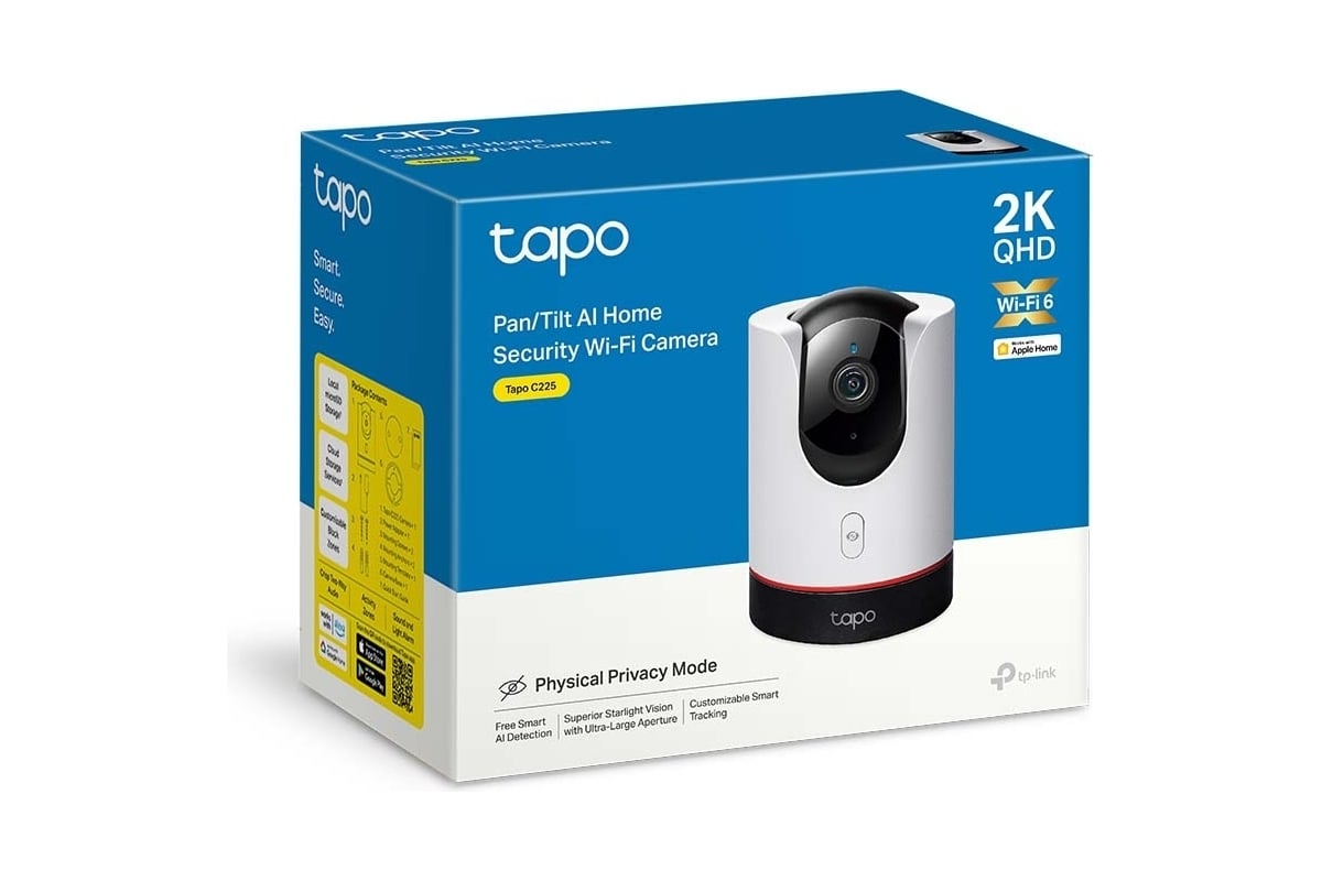 Домашняя умная поворотная Wi-Fi камера TP-Link Tapo C225 - выгодная цена,  отзывы, характеристики, фото - купить в Москве и РФ