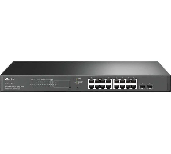 Коммутатор TP-Link JetStream Smart с 18 гигабитными портами (16 портов PoE+) TL-SG2218P