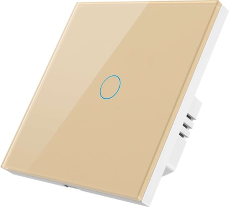 Умный Zigbee выключатель Roximo сенсорный, однокнопочный, золотой SZSEN01-1G