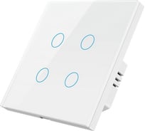 Умный Zigbee выключатель Roximo сенсорный, четырехкнопочный, белый SZSEN01-4W