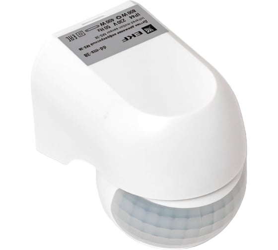ИК датчик движения EKF настенный 800Вт 180гр. до 12м IP44 MS-38 PROxima dd-ms-38