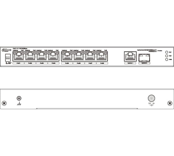 Коммутатор poe DAHUA DH-PFS3110-8ET1GT1GF-96