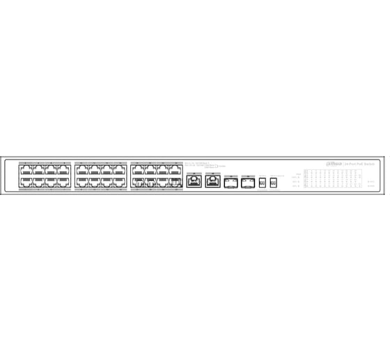 Коммутатор poe DAHUA DH-PFS3226-24ET-240
