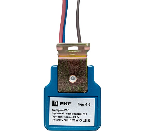 Фотореле EKF PS-1 6А 1200Вт IP44 PROxima fr-ps-1-6