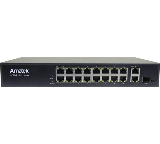 Коммутатор poe Amatek An-s18p16-300 7000830