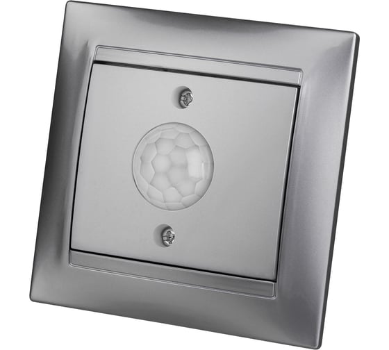 Выключатель с датчиком движения TDM ELECTRIC Лама 1А серебристый металлик SQ1815-0248