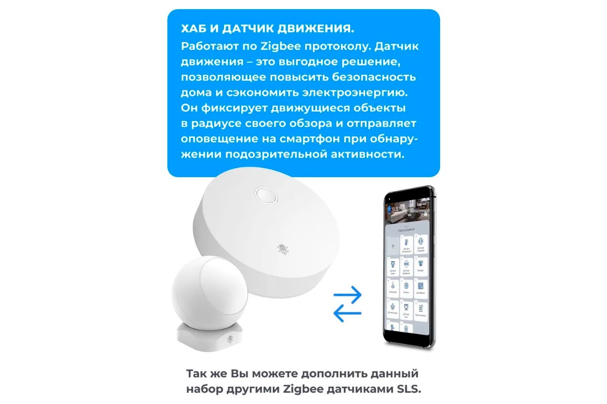 Комплект SLS Kit центр управления+датчик движения SLS-KIT-HUBSMI