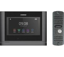 Комплект видеодомофона и вызывной панели COMMAX CDV-704mf (Темное серебро Black smog) / AVC 305 (Серебро) CDV-704mf(DarksilverBlackSmog)/AVC305S