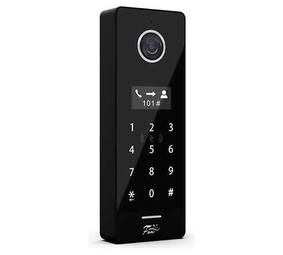 IP видео панель FOX на 20КВ, 2.0MP CMOS HD IP со считывателем Mifare карт + код, POE (черная) FX-ICP232B
