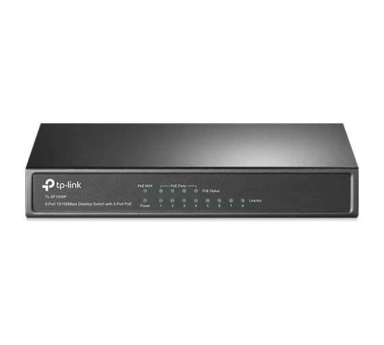Неуправляемый коммутатор TP-Link 8x100Mb 4PoE 57W TL-SF1008P