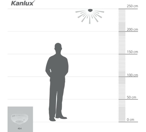 Датчик движения KANLUX ZONA JQ-37-W/ 464