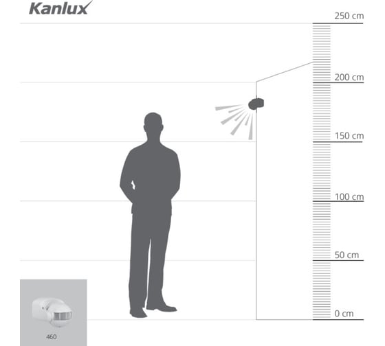 Датчик движения KANLUX ALER JQ-30-W/ 460