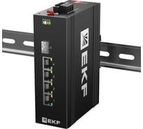 Промышленный неуправляемый коммутатор EKF U-1GX/SFP-4GTP, 1 порт 1000Base-X SFP, 4 порта 10/100/1000Base-T(X) RJ45 c PoE, монтаж на динрейку TSX TSX-U-1GX/SFP-4GTP