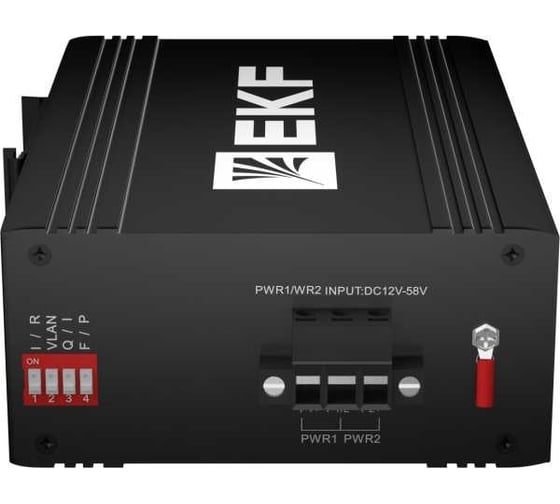 Промышленный неуправляемый коммутатор EKF U-1GX/SFP-4GTP, 1 порт 1000Base-X SFP, 4 порта 10/100/1000Base-T(X) RJ45 c PoE, монтаж на динрейку TSX TSX-U-1GX/SFP-4GTP