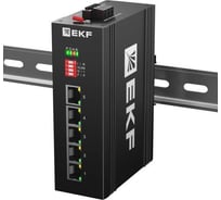 Промышленный неуправляемый коммутатор EKF U-5GT, 5 портов 10/100/1000Base-T(X) RJ45, монтаж на динрейку TSX TSX-U-5GT