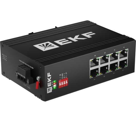 Промышленный неуправляемый коммутатор EKF U-8GT, 8 портов 10/100/1000Base-T(X) RJ45, монтаж на динрейку TSX TSX-U-8GT