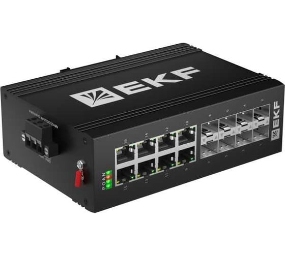 Промышленный неуправляемый коммутатор EKF U-8GX/SFP-8GT, 8 портов 1000Base-X SFP, 8 портов 10/100/1000Base-T(X) RJ45, монтаж на динрейку TSX TSX-U-8GX/SFP-8GT