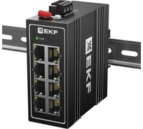 Промышленный неуправляемый коммутатор EKF U-8T, 8 портов 10/100Base-T(X) RJ45, монтаж на динрейку TSX TSX-U-8T