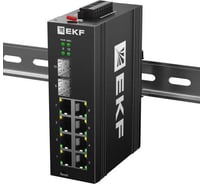 Промышленный управляемый коммутатор EKF уровня L2 , 2 порта 2.5G Base-X SFP, 8 портов 10/100/1000Base-T(X) RJ45, монтаж на динрейку TSX TSX-ML2-2GH/SFP-8GT