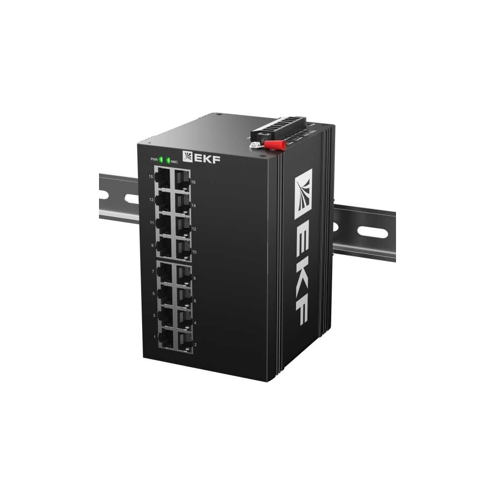 Промышленный управляемый коммутатор EKF уровня L2 ML2-16GTP, 16 портов ...