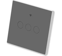 Сенсорный выключатель трехклавишный ONVIZ серый Tuya3серый