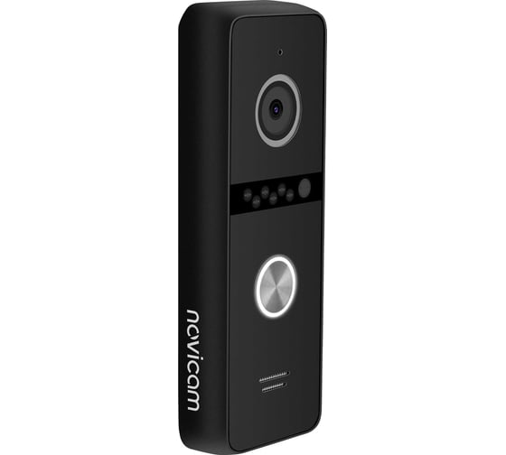 Вызывная панель видеодомофона Novicam FANTASY FHD BLACK, камера 2.1 Мп с ИК-подсветкой, 140 гр, видеовыход AHD 1080p/AHD 720p/CVBS встроенный БУЗ, подключение к регистратору, всепогодное исполнение 4888