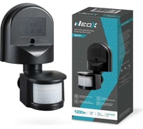 Датчик движения инфракрасный Neox ДД 08Ч 1200Вт 180 гр.12м IP44 черный 4690612053332