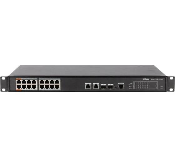 Ethernet PoE Коммутатор TRASSIR TR-NS2218-240-16PoE 1