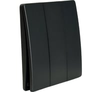 Кинетический выключатель дистанционного управления FERON трехклавишный, 7мВт, IP65, SMART TM93, графит, 51025