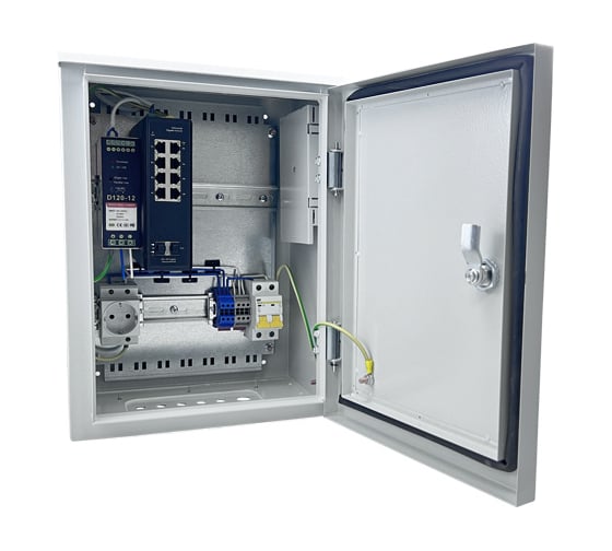 Коммутатор ComOnyx уличный гигабитный, 8LAN + 2SFP, CO-SBOXP508, 250-009 1