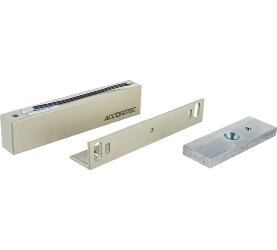 Электромагнитный замок ACCORDTEC ML-180K с уголком серый АС5002744 AT-02294