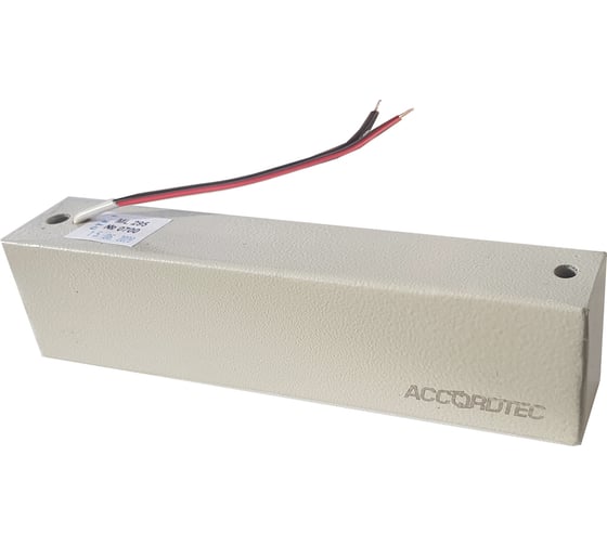 Электромагнитный замок ACCORDTEC 12V DC, не более 0,47 A, усилие 300 кг, 222x52x34 ML-295K новый AT-02295