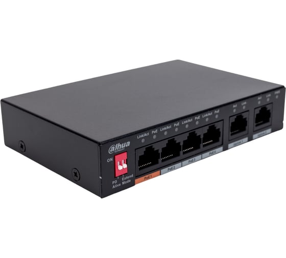 Неуправляемый 4 портовый РоЕ коммутатор Dahua DH-PFS3006-4ET-60 АН5014825
