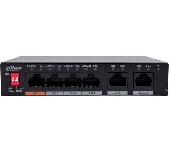 Неуправляемый 4 портовый РоЕ коммутатор Dahua DH-PFS3006-4ET-60 АН5014825