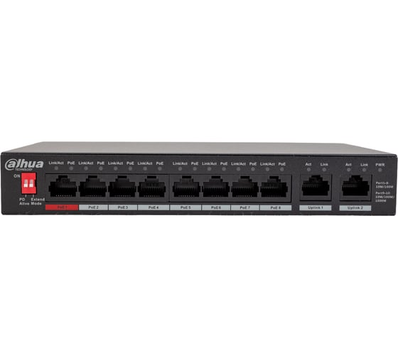 Неуправляемый 8 портовый РоЕ коммутатор Dahua DH-PFS3010-8ET-96 АН5016173 1