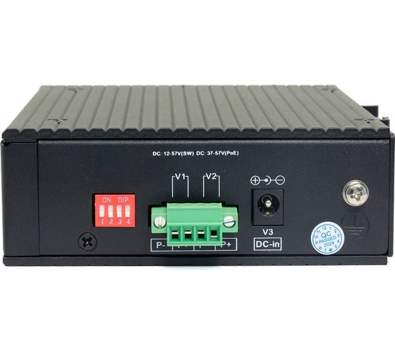 Коммутатор промышленный 6-портовый гигабитный Amatek до 180Вт AN-SXG6P4D 7000917