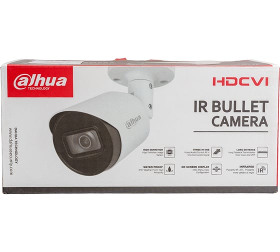 Видеокамера DAHUA HDCVI уличная цилиндр мультиформ 4 в 1 2Мп DH-HAC-HFW1200TP-0280B АВ5023084