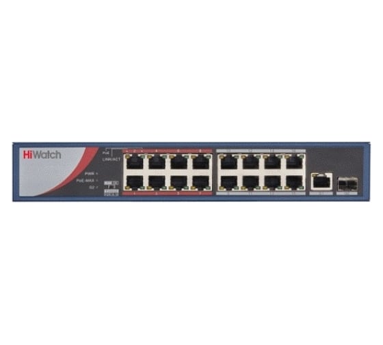 Коммутатор HiWatch Ethernet, PoE DS-S1816PB УТ-00023470