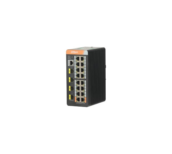 20-портовый гигабитный промышленный коммутатор с 16 портами PoE Dahua DH-PFS4420-16GT-DP АН5029729