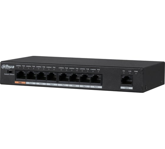 PoE-коммутатор с 8 портами Dahua DH-PFS3009-8ET1GT-96
