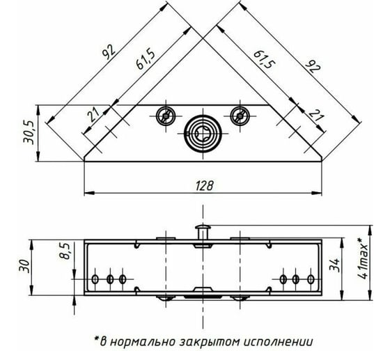 Замок электромеханический PROMIX угловой малогабаритный -SM101.00 белый 00-00004515