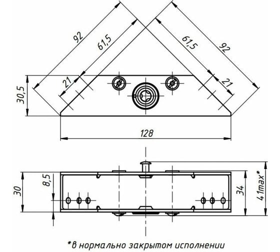 Замок электромеханический PROMIX угловой малогабаритный -SM101.00 коричневый 00-00004516