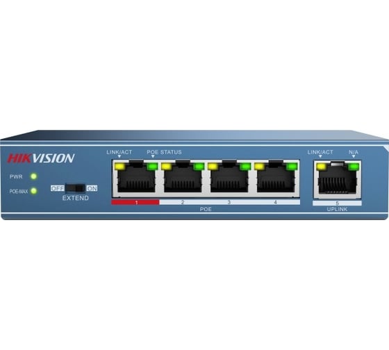 Коммутатор Hikvision Ethernet, PoE DS-3E0105P-E B 20939