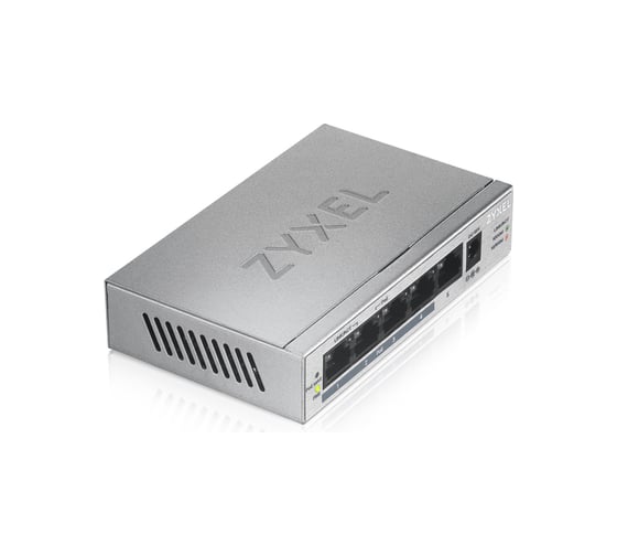 Коммутатор Zyxel PoE+ GS1005HP, 5xGE 4xPoE+ GS1005HP-EU0101F