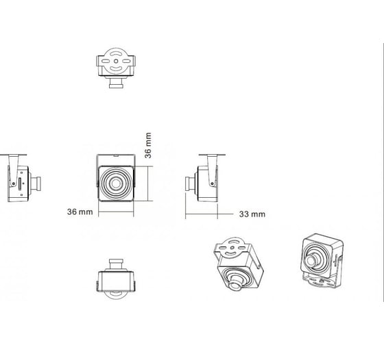 Квадратная внутренняя IP видеокамера J2000 HDIP2MSP 2.8 CC000004154
